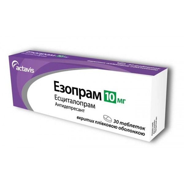 Esopram 30 tablets 10mg Escitalopram Эзопрам Depression ...