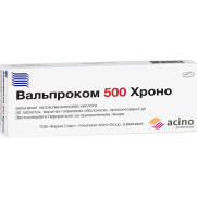Valprocom Chrono 30 tablets 500mg ACID VALPROIC Вальпроком Epileptic attacks