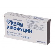 Chinofucin Hinofucin LH 5 vaginal supp 0,015g Chlorquinaldol Хинофуцин ЛХ Gynecological infections
