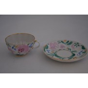 Tea Pair Ukrainian vintage LFZ Lomonosov Soviet USSR CCCP Porcelain PD13
