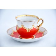 BARANOVKA BUTON Tea pair Cup Saucer vintage soviet USSR porcelain PD140