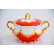 BARANOVKA BUTON Sugar bowl Vintage soviet USSR porcelain 50 th years PD149 