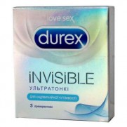 Durex Invisible 3 or 12 Condoms extra thin extra sensitive Презервативы Durex