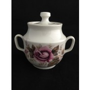 Vintage Sugar Bowl USSR Porcelain by DOVBYSH Soviet Довбыш CCCP PD193