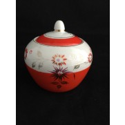 Vintage Sugar bowl porcelain BARANOVKA USSR Soviet Hand-painted PD194