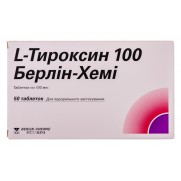 L Thyroxin 100 Berlin Chemie 50 tablets 100 mcg Thyroid Gland Л тироксин