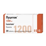 Lucetam 20 tablets 1200mg Pyracetam Луцетам Psychoorganic syndrome