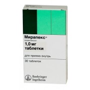Mirapex 30 tablets 0,25mg & 1mg Pramipexol Мирапекс Parkinson disease