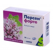 Persen Forte 20 capsules Valeriana Valerian extract - Nervous excitement - Sedative treatment - Персен форте 