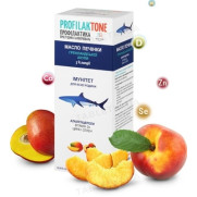 Profilaktone Prophylactone Greenland shark liver oil syrup with mango and peach flavor, 165 ml in a bottle Сироп Profilaktone