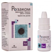 Rozacom (dorzolamide timolol) eye drops 5ml Розаком