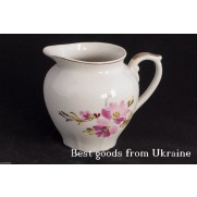 Vintage porcelain Milk jug USSR СССР Soviet 1950 BARANOVKA Hand-painted PD62