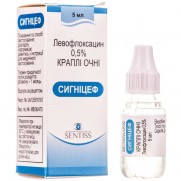 Signicef (Levofloxacin) eye drops 0.5% 5ml Сигницеф