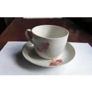 Tea pair Cup Saucer Vintage Porcelain Ukrainian USSR CCCR DMITROV PD160