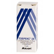 Tobrex 2X eye drops 5ml 0,3% Tobramycin Tobramycinum Тобрекс 2Х 