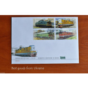 UKRAINIAN LOCOMOTIVES Envelope Ukraine premier jour stamps 2009 Dnepropetrovsk