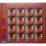 Stamp Ukraine block MYKHAILO YANGEL' 100 ANN 16V stamps 2011 MNH Янгель