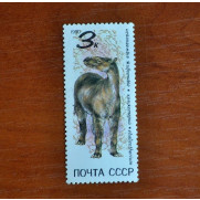 USSR CCCP Vintage STAMP 1990 zoolite chalicotherium