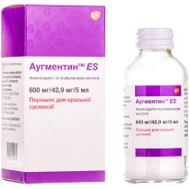 Augmentin ES  powder suspension 600 mg / 5 ml + 42,9 mg / 5 ml  fl 100 ml 