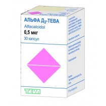 Alfa D3 30 soft capsules 0,5mcg Vitamin D Alfacalcidol Альфа D3