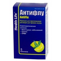 Antiflu powder for oral solution 5 packs Антифлу Helth life ARVI Colds Flu