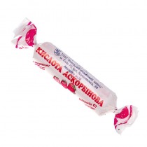 Ascorbic acid with Sugar 10 tablets 0,025g Strawberry Vitamin C Аскорбиновая кислота
