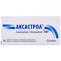 Axastrol (Anastrozolum) 1mg 28 tablets Аксастрол