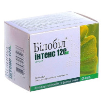 Bilobil Intens 60 capsule 120g Ginkgo biloba / Maidenhair tree Билобил Интенс Angioprotecive 