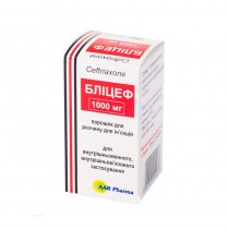 BLICEF injection solution fl 1000 mg №1 Блицеф CEFTRIAXONUM