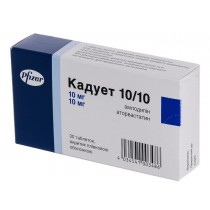 Caduet 30 tablets Amlodipine 10 mg + Atorvastatin 10 mg Кадует