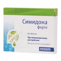 Cimidona Forte 30 tablets 13mg Cimicifugae rhizoma Симидона Форте Menopause disorders
