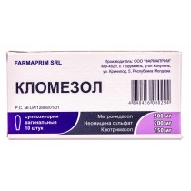 Clomezol Clomezolum 10 vaginal supp 500mg metronidazole Vulvovaginitis Кломезол
