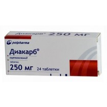 Diacarb 30 tablets 250mg Acetazolamide Диакарб  Glaucoma
