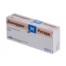 Diakordin retard 30 tabl 90mg Siltiazem hydrochloride Диакордин ретард