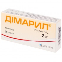 Dimaryl Dimaril 30 tablets 2mg / 3mg / 4mg Glimepiride Димарил