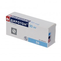 Diroton 56 tablets 20mg Lisinopril Lisinoprilum Диротон