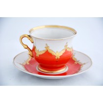 BARANOVKA BUTON Tea pair Cup Saucer vintage soviet USSR porcelain PD145