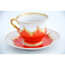 BARANOVKA BUTON Tea pair Cup Saucer vintage soviet USSR porcelain PD141