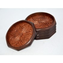 Hot pad Set 5 plastic pads for cups Vintage Ukrainian USSR Russian VD153