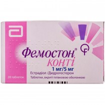 Femoston Conti (estradiol, dydrogesterone) 1mg/5mg 28 tablets Фемостон конти