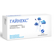 GYNEX 14 vaginal supp 500 mg metronidazole 100 mg miconazole Сandidal vulvovaginitis Гайнекс