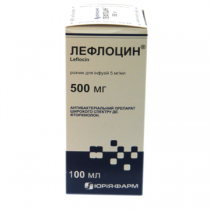 Leflocin injection solution 0,5 % 100 ml LEVOFLOXACINUM Лефлоцин 