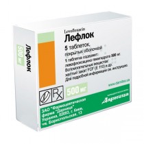 Leflok 5 tabl 500 mg LEVOFLOXACINUM Лефлок