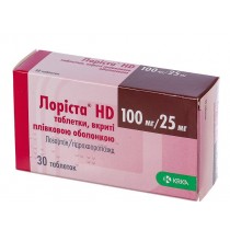Lorista HD 30 tablets 100mg Losartan potassium + 25mg Hydrochlorothiazide Losartanum Лориста HD
