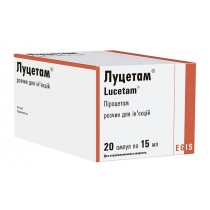 Lucetam injection solution 20 ampl 15ml 3g Pyracetam Луцетам Psychoorganic syndrome