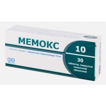 Memox 30 tablets 10mg Memantine Мемокс Alzheimer disease