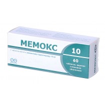 Memox 60 tablets 10mg Memantine Мемокс Alzheimer disease
