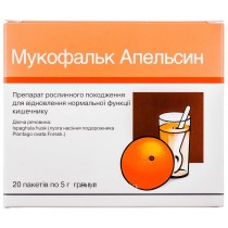 Mucofalk Orange 20 packets 5g granules 3,25g/5g Ispaghula husk Chronic constipation Мукофальк