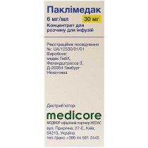 Paclimedac concetrate for infusion 5ml 6 mg/ml 30mg paclitaxel Cancer Паклимедак