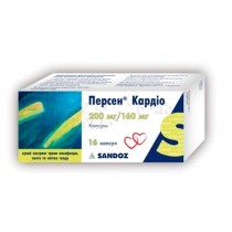 Persen Cardio 16 capsules Valeriana Valerian extract - Cardiac load - Персен Кардио